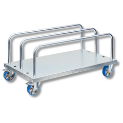 Panel Cart with 3 Adjustable Low Load Bars Polyurethane Castors-Hammerox Industrial