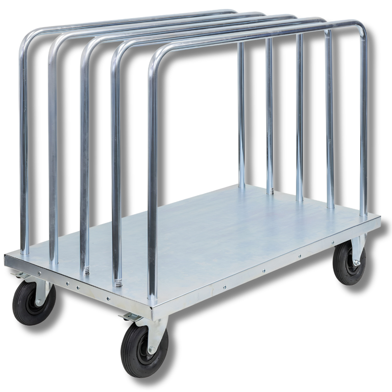 Panel Cart with 5 Adjustable Load Bars Flat-Free Castors-Hammerox Industrial