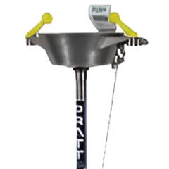 Pedestal Mounted Single Nozzle Eyewash with Bowl No Foot Treadle - Pratt