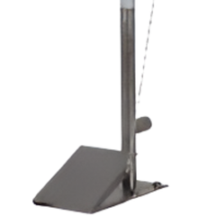 Pedestal Mounted Single Nozzle Eyewash with Bowl No Foot Treadle - Pratt