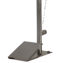 Pedestal Mounted Triple Nozzle Eye & Face Wash with Bowl & Foot Treadle - Pratt