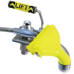 Pedestal Mounted Triple Nozzle Eye & Face Wash with PS920 Hose Bowl & Foot Treadle - Pratt