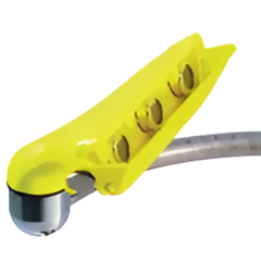 Pedestal Mounted Triple Nozzle Eye & Face Wash with PS920 Hose Bowl & Foot Treadle - Pratt