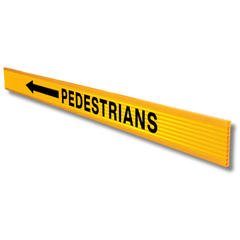 Pedestrians Left Arrow Plastic Barrier Board