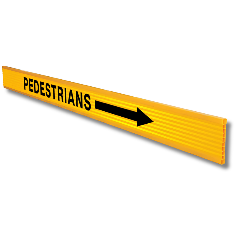 Pedestrians Right Arrow Plastic Barrier Board