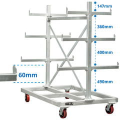 Pipe Trolley 1895 x 1065 x 1790mm-Hammerox Industrial