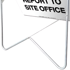 Please Report to Site Office Swing Stand & Sign