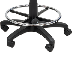 Polyurethane Round Seat with Foot Rest & Castors-Hammerox Industrial