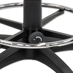 Polyurethane Round Seat with Foot Rest & Castors-Hammerox Industrial