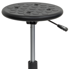 Polyurethane Round Seat with Foot Rest & Nylon Glides-Hammerox Industrial