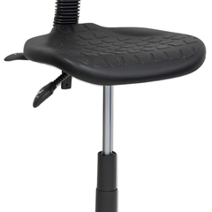 Polyurethane Stool with Foot Rest & Nylon Glides-Hammerox Industrial