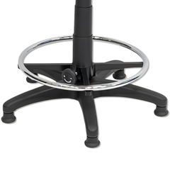 Polyurethane Stool with Foot Rest & Nylon Glides-Hammerox Industrial