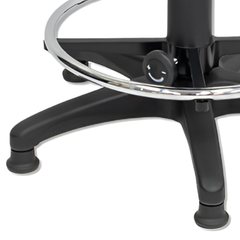 Polyurethane Stool with Foot Rest & Nylon Glides-Hammerox Industrial