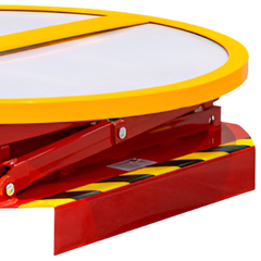 Powder Coated Spring Pallet Elevator with Pallet Truck Base-Hammerox Industrial