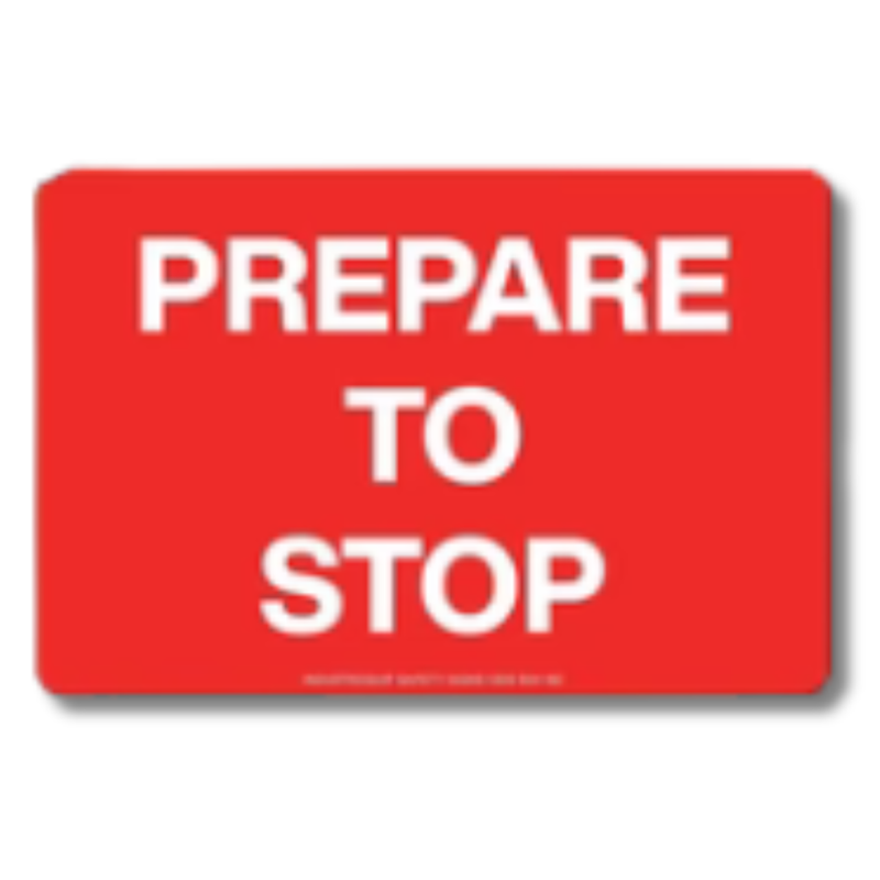 Prepare to Stop Swing Stand Sign