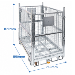 Rectangular Collapsible & Stackable Stillage Cage-Hammerox Industrial