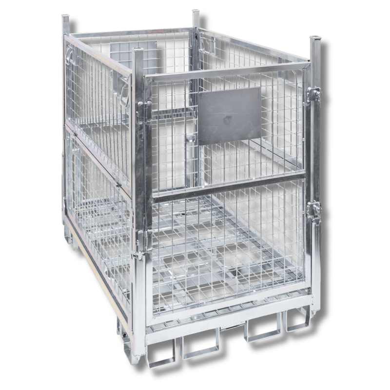 Rectangular Collapsible & Stackable Stillage Cage-Hammerox Industrial