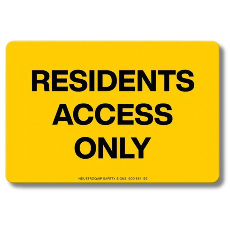 Residents Access Only Swing Stand Sign