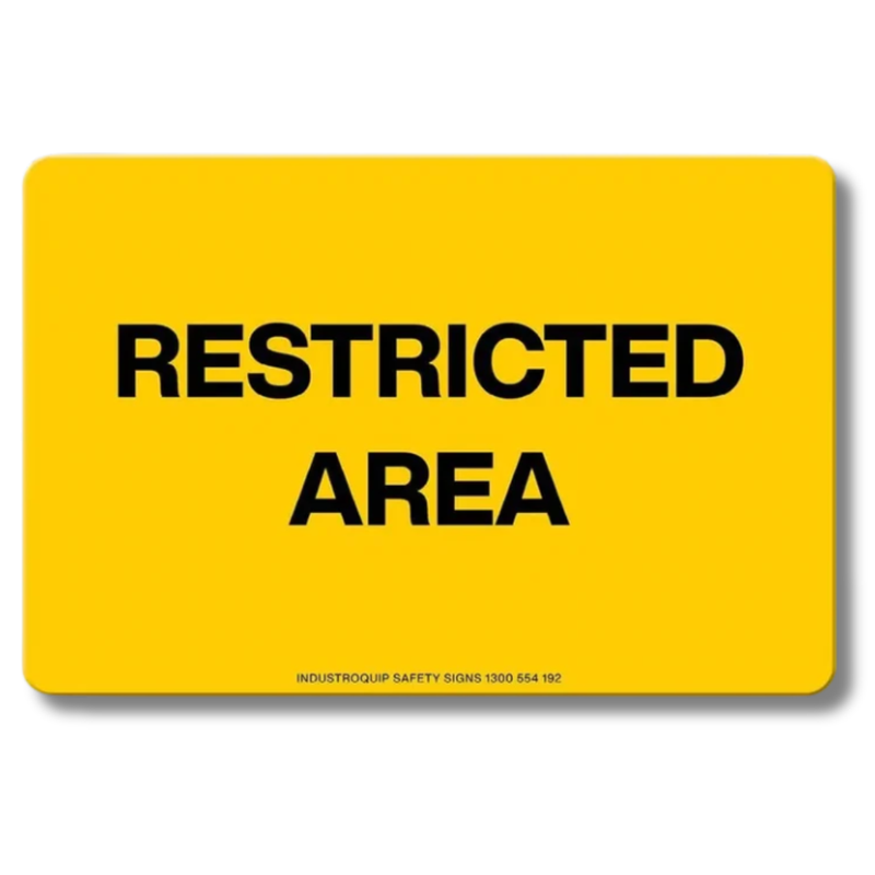 Restricted Area Swing Stand Sign