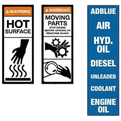 Ride On Lawn Mower Safety Sticker Pack