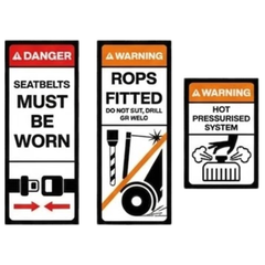 Ride On Lawn Mower Safety Sticker Pack