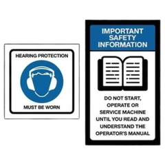 Ride On Lawn Mower Safety Sticker Pack