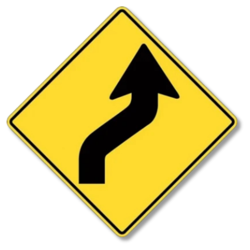 Right Direction Arrow Sign Class 1 Reflective 600 x 600mm