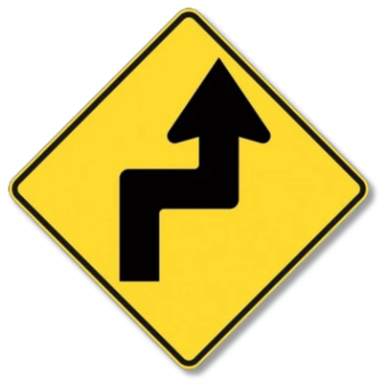 Right Lane Must Turn Right Sign Class 1 Reflective 600 x 600mm