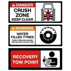 Rigid Agricultural Tractor Safety Sticker Pack