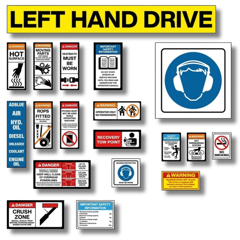 Rigid Dump Truck Safety Sticker Pack