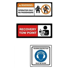 Rigid Dump Truck Safety Sticker Pack