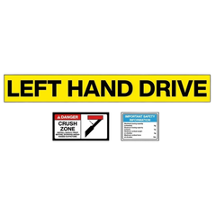 Rigid Dump Truck Safety Sticker Pack
