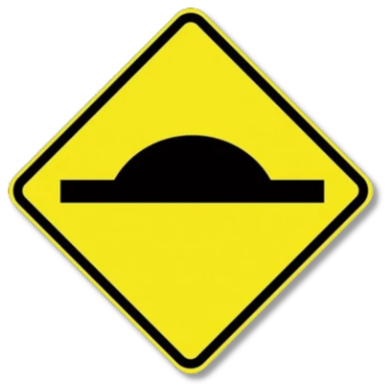 Road Hump Sign Class 1 Reflective 600 x 600mm