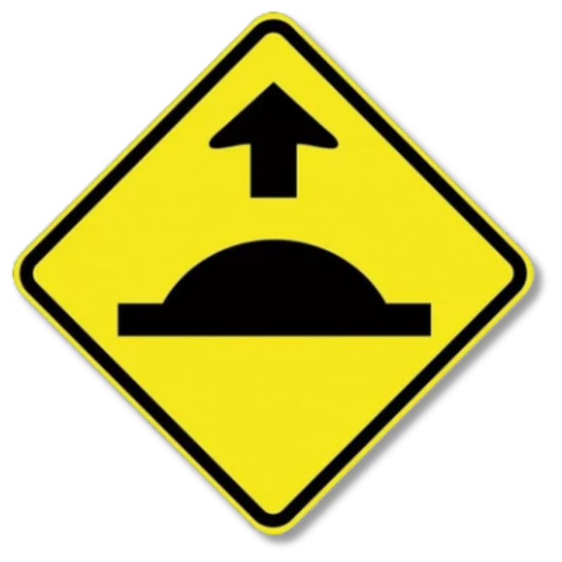 Road Humps Ahead Sign Class 1 Reflective 600 x 600mm