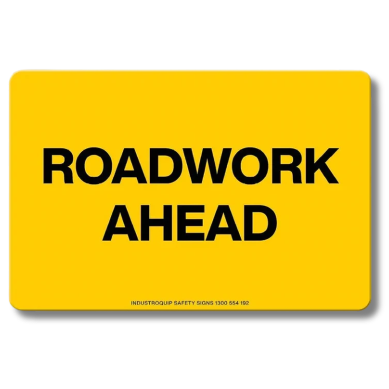 Roadwork Ahead Swing Stand Sign