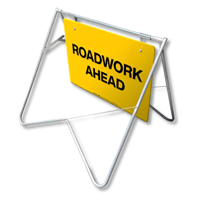 Roadwork Ahead Swing Stand & Sign