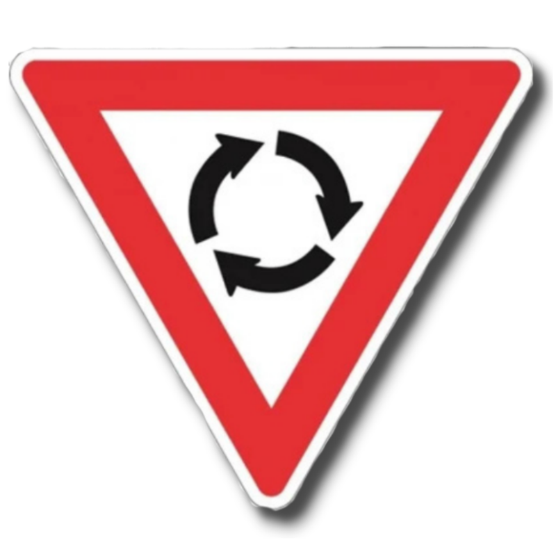Roundabout Sign Class 1 Reflective