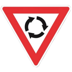 Roundabout Sign Class 1 Reflective