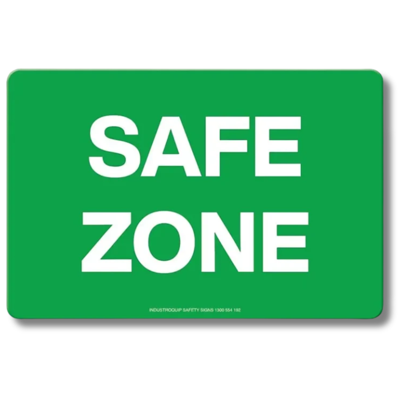 Safe Zone Swing Stand Sign