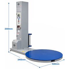 Semi Automatic Stretch Wrapping Machine with Scale 1500kg Load Capacity-Hammerox Industrial