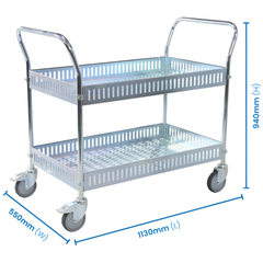 Service Cart with Side Rails-Hammerox Industrial