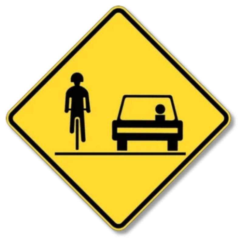 Share the Road Sign Class 1 Reflective 600 x 600mm