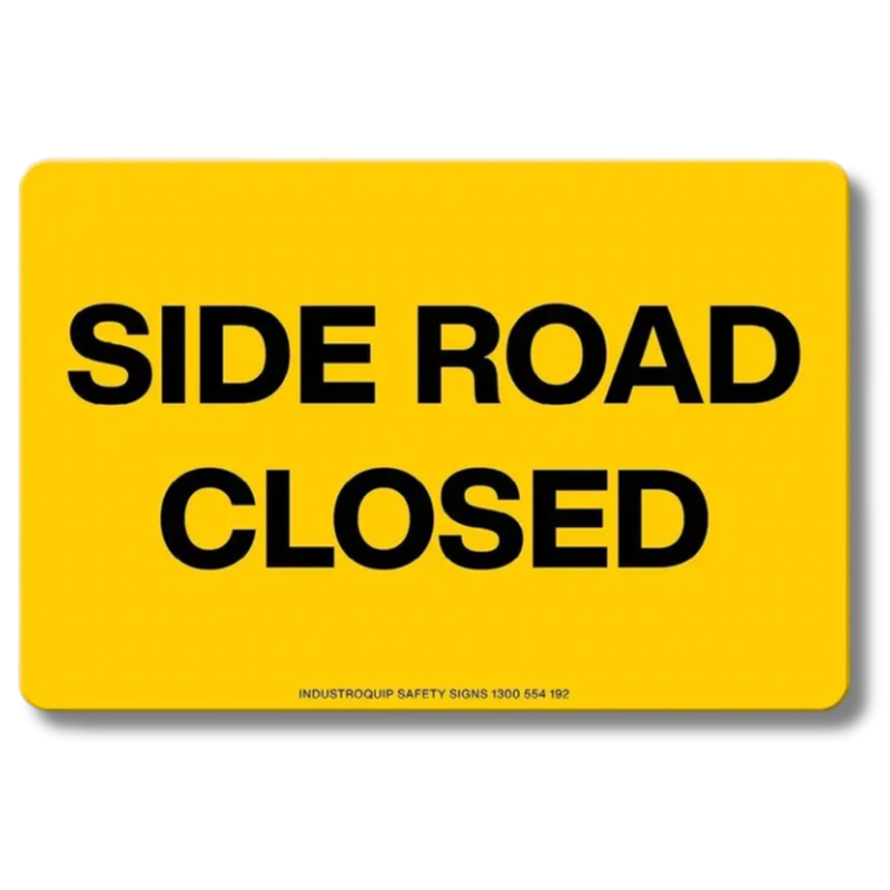 Side Road Closed Swing Stand Sign