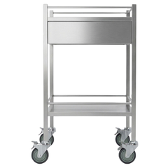 Single Stainless Steel Instrument Trolley with 1 Drawer-Hammerox Industrial