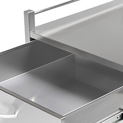 Single Stainless Steel Instrument Trolley with 2 Drawers-Hammerox Industrial