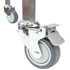 Single Stainless Steel Instrument Trolley with 2 Drawers-Hammerox Industrial