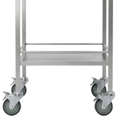 Single Stainless Steel Instrument Trolley with 3 Drawers-Hammerox Industrial