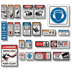 Skid Steer Loader Safety Sticker Pack