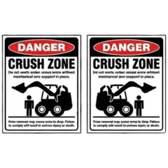 Skid Steer Loader Safety Sticker Pack