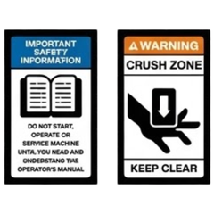 Skid Steer Loader Safety Sticker Pack